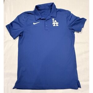 Los Angeles Dodgers Nike Polo Shirt Mens  Small Blue Performance MLB Baseball